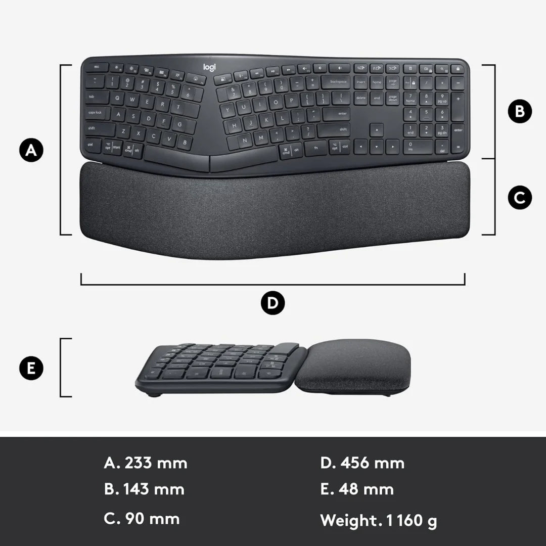 Wireless Ergonomic Keyboard Logitech ERGO K860