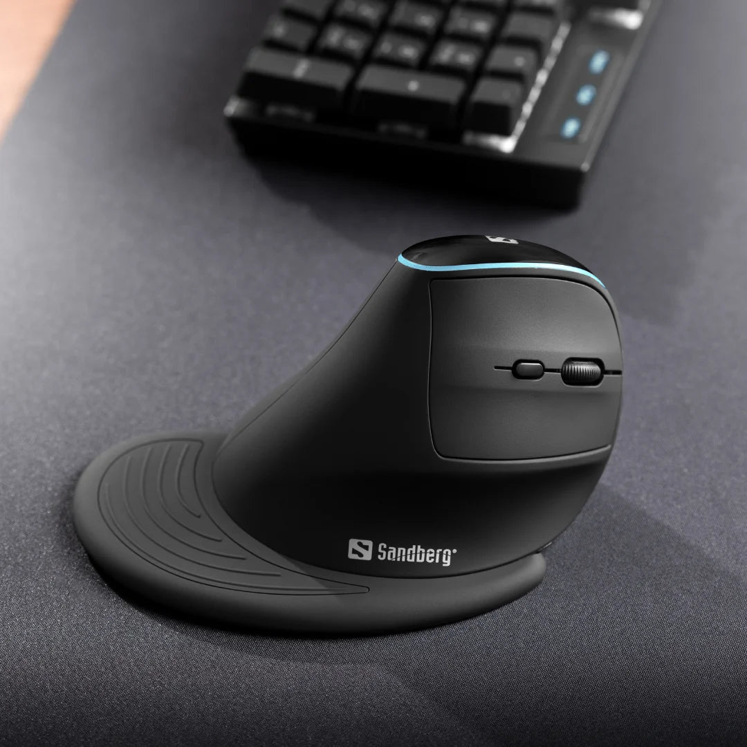 Ergonomic Wireless Vertical Mouse Sandberg PRO, Black