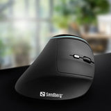 Ergonomic Wireless Vertical Mouse Sandberg PRO, Black