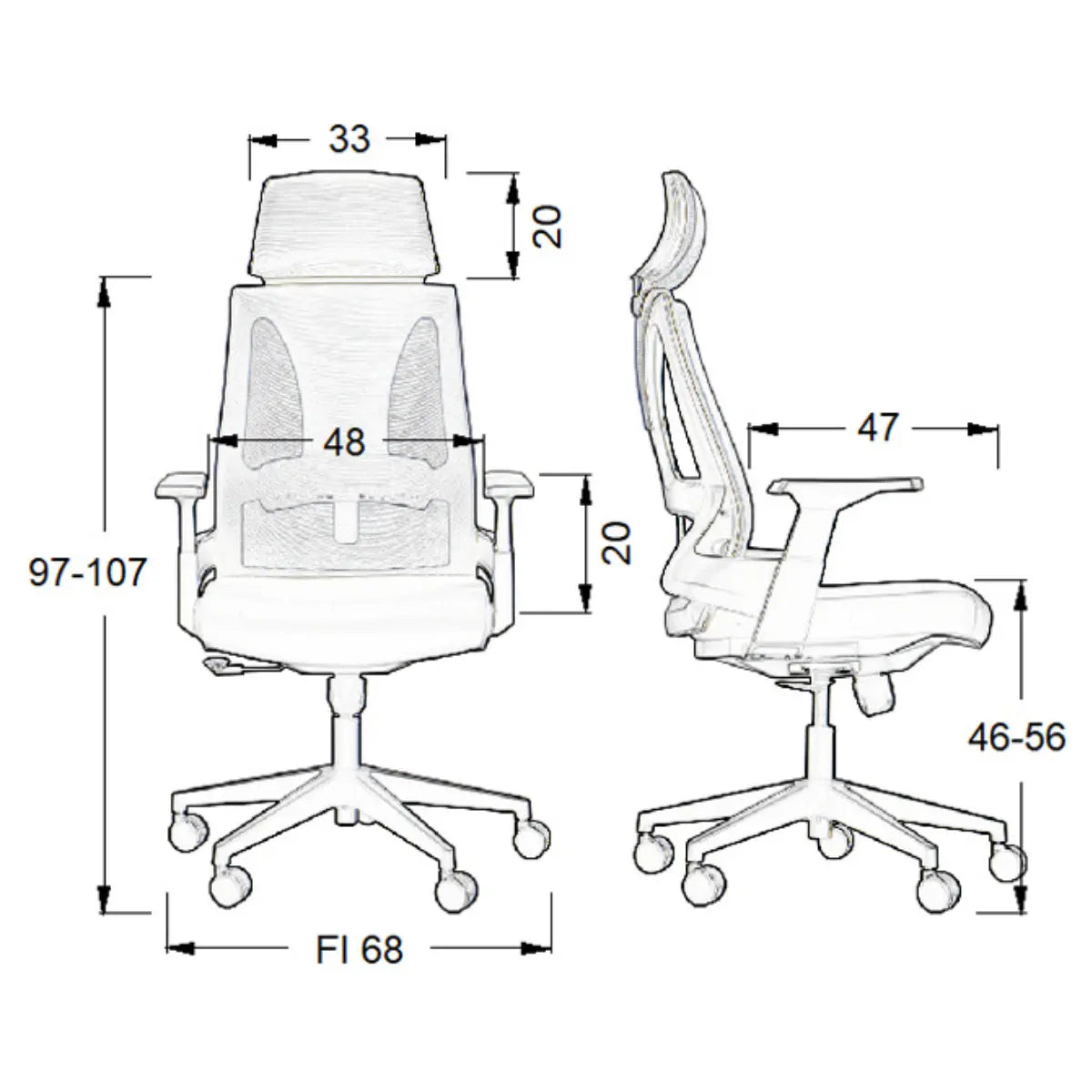 Ergonomski stol OLTON H