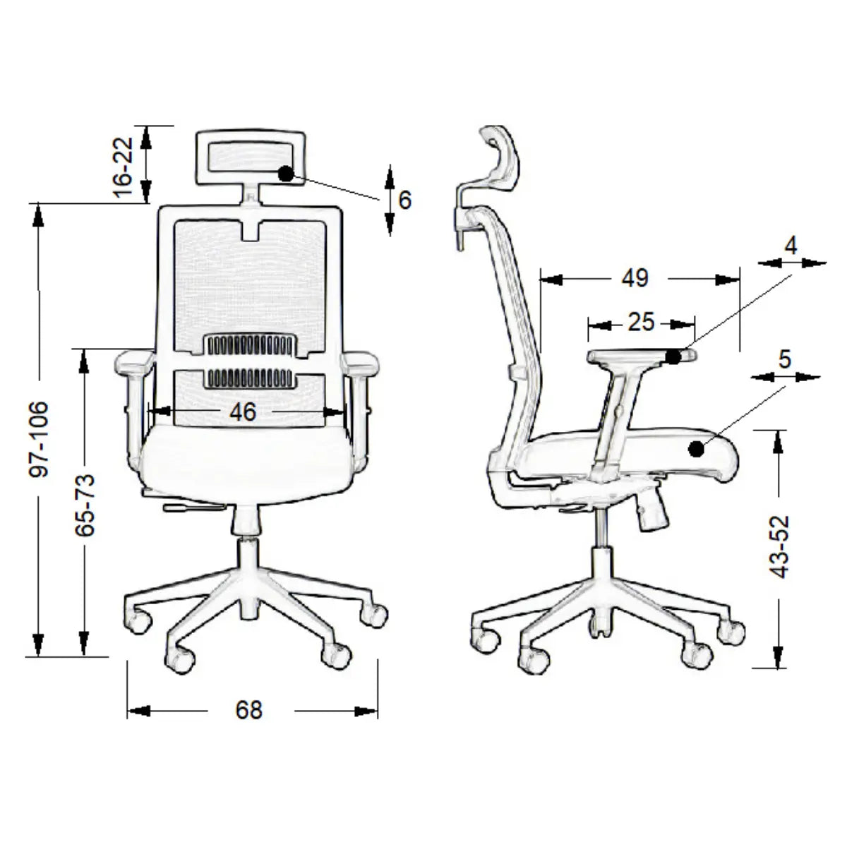 Ergonomic Chair RIVERTON