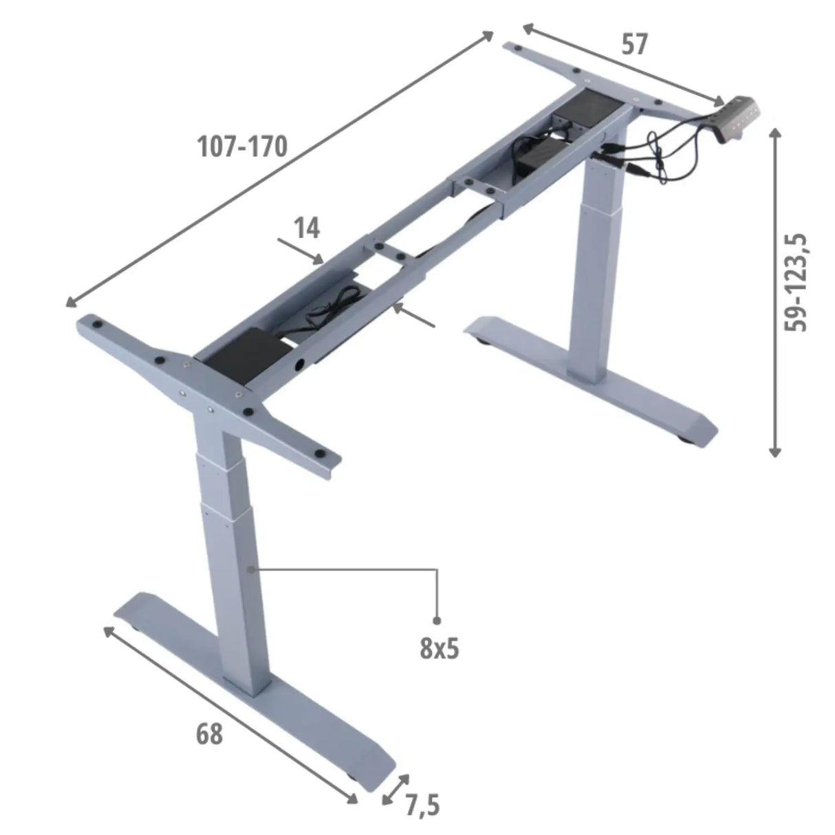 Standing Desk Frame PRATO 04-3T