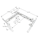 Standing Desk Frame UT04-3T-90A